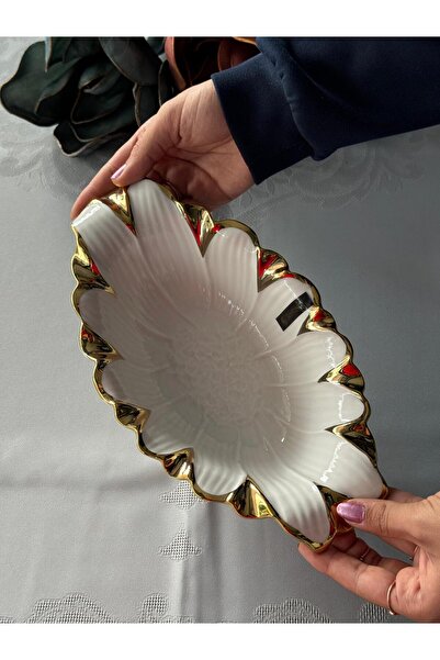Meri Ev Gereçleri Flora Gold Deep Presentation Plate