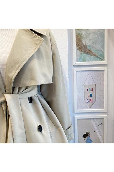 Faya Boutique Vizon Kuşaklı Scout Kısa Trençkot