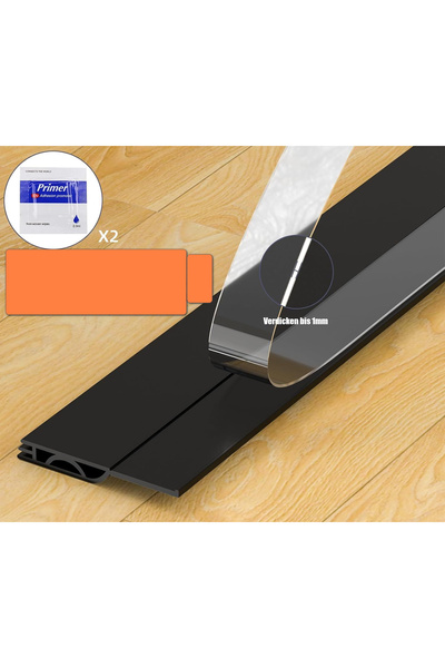 OEM Self-adhesive silicone gasket for sealing door-floor gap, black 1 M