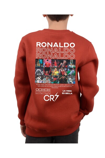 VEK Φούτερ Ronaldo CR7 για παιδιά με λαιμόκοψη με 3 κλωστές