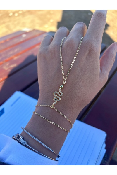 pop up store Snake Detail Zircon Shahmeran / Hand Accessory
