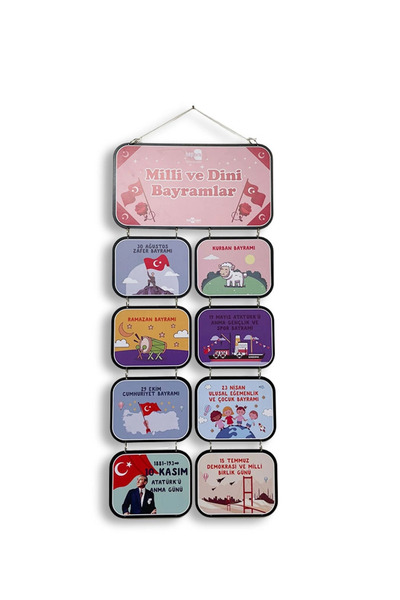 heptex Ahşap Milli ve Dini Bayramlar Panosu