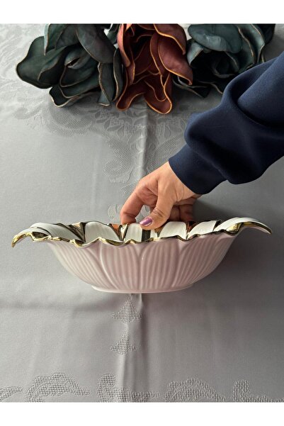 Meri Ev Gereçleri Flora Gold Deep Presentation Plate