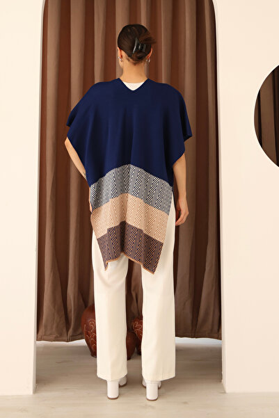 ALCHON U-Neck Sleeveless Jacquard Paneled Three Colors Standard Length Simple Stylish Elegant Seasonal Knitwear Vest Shawl
