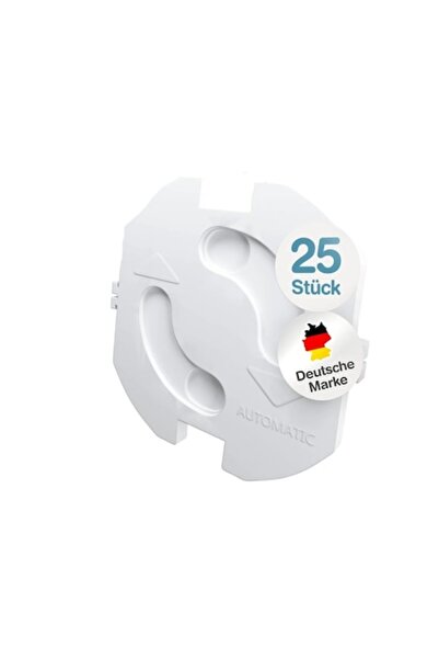 CEDA HOME Set 25 socket protectors with adhesive Mutkind, with twist mechanism, plastic, white