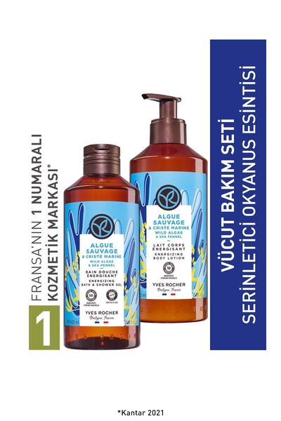 Yves Rocher Okyanus Esintisi Duş Jeli & Vücut Losyon – Ferahlatıcı ve Arındırıcı