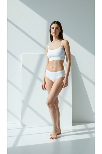 Fanwet Women's High Waist Basic Laser Cut Bikini Panties 3-Pack