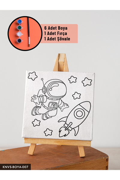 CeSht Canvas Painting Set with Easel Includes Easel, Brush, Paint