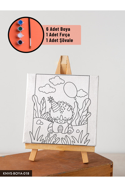 CeSht Canvas Painting Set with Easel Includes Easel, Brush, Paint