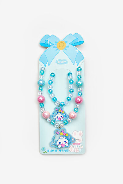 Le Mabelle Mavi Cinnamoroll Figürlü Kız Çocuk Kolye ve Bileklik Set