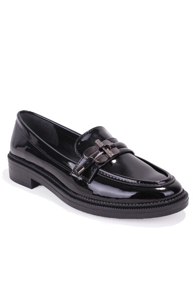 DAGOSTER Dza07-863705 Black Patent Leather Casual Loafer Women's Shoes