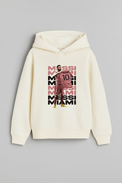 MODA هوديي رياضي للأولاد مطبوع عليه لاعب كرة القدم ليونيل ميسي