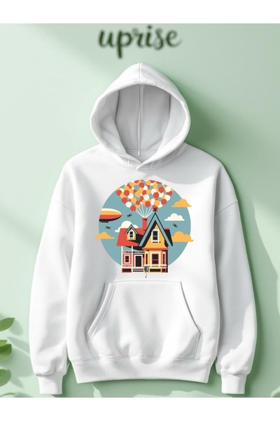 Vordevia Up Line Характер с печат от памук, 3-слойна, прекалено голяма блуза