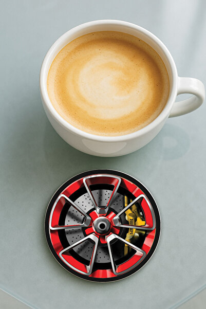 Cekuonline قاعدة كوب دائرية من البليكسي جلاس مع نمط مطبوع وحافة واحدة