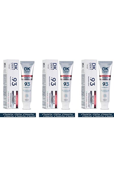 Dermokil Dk Dent %93 Max Beyazlık Diş Macunu 3Adetx75 Ml