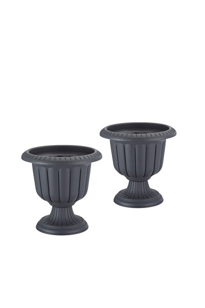 TEMMUZ HOME 2 Adet 0.50 Litre Mini Boy Nergis Saksı 13cm Ayaklı Plastik Delik...