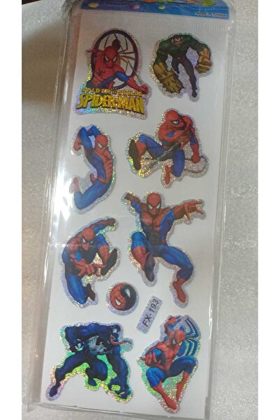 BADE TOYS Sparkly STICKERS Spaydırmen Temalı Kabartma Stıcker 5 Kartela