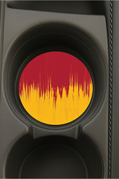 Cekuonline حامل أكواب دائري بيضاوي الشكل للسيارة مع طباعة، حصيرة ذات طابع ممي...