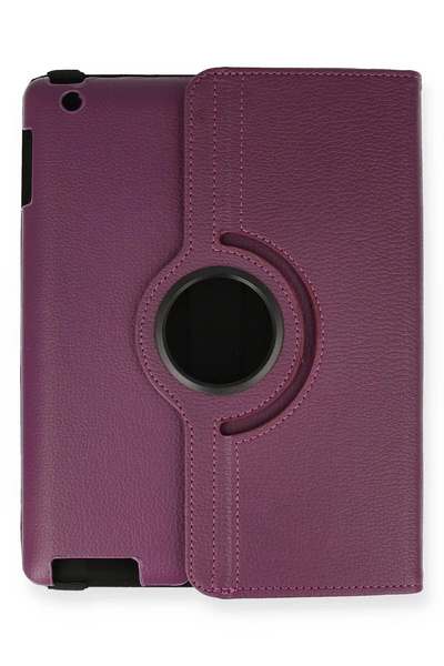 The LOG INVEST iPad 4 9.7 Case 360 Tablet Leather Case - Plum