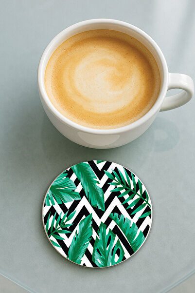 Cekuonline قاعدة كوب دائرية من البليكسي جلاس مع نمط مطبوع للحديقة الكورية الفردية