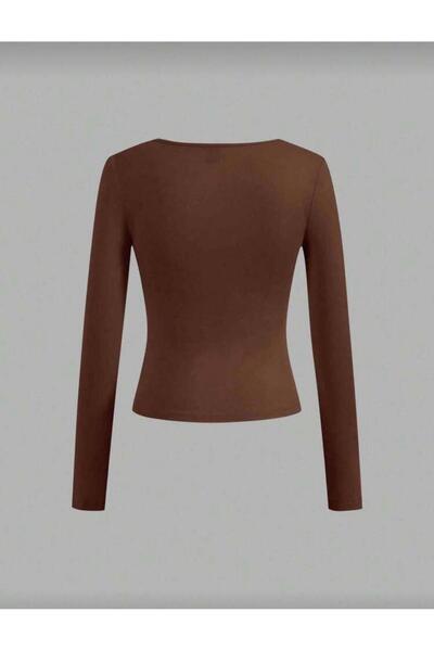 Pulli Collection Women's Square Neck Long Sleeve Blouse |   Body