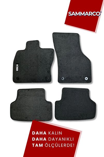 SAMMARCO Skoda Octavia 2013-2020 Uyumlu Halı Paspas Velur Paspas Kumaş Paspas...