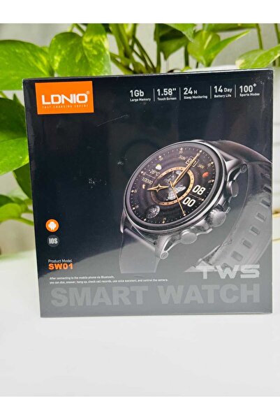 LDINO LDNIO SW01 High Performance Smartwatch, Bluetooth Caling, Dynamic Heart Rate, Sleep Monitor (Black)