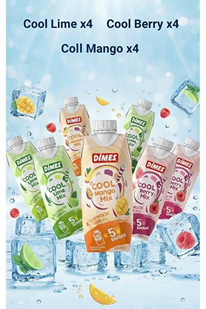 Dimes Cool Lime Karma Koli (Lime Mix x4, Mango Mix x 4 ,Berry Mix x 4)