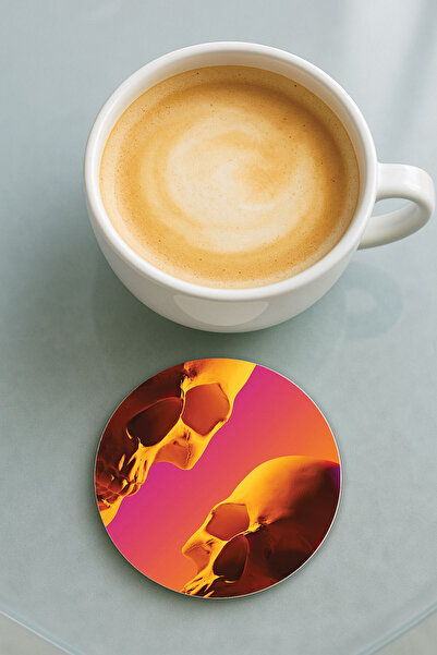 Cekuonline قاعدة كوب دائرية من البليكسي جلاس مع نمط مطبوع وهيكل عظمي فردي