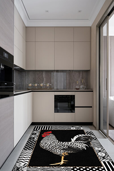 Aslan Home Dekoratif Özel Tasarım Yıkanabilir,İnce, Kaymaz Tabanlı, Modern Sa...