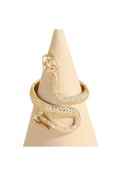 SYGGY Inel Snake auriu, model sarpe ajustabil