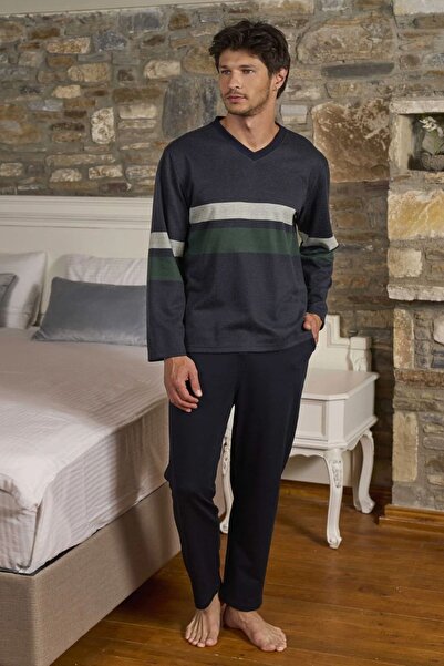 Cossy By Aqua 26402 Muška pidžama sa dugim rukavima i dugmićima okrugla kragn...