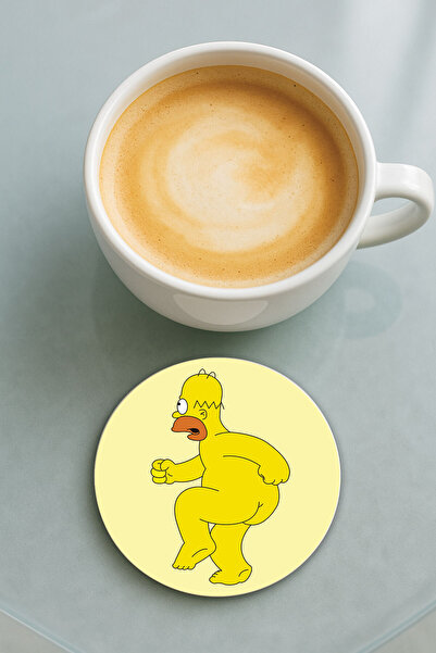 Cekuonline قاعدة كوب دائرية من البليكسي جلاس مع نمط مطبوع فردي لشخصية سيمبسون العارية