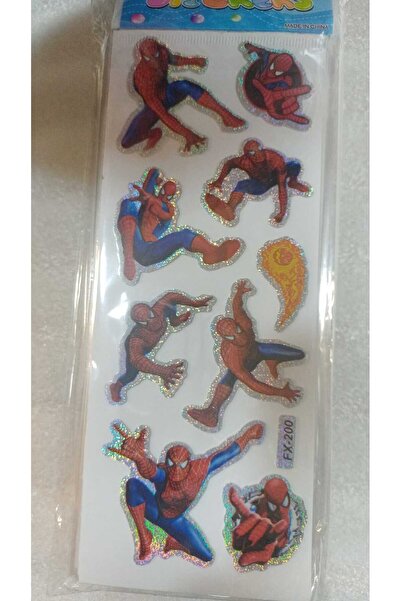 BADE TOYS Sparkly STICKERS Spaydırmen Temalı Kabartma Stıcker 5 Kartela