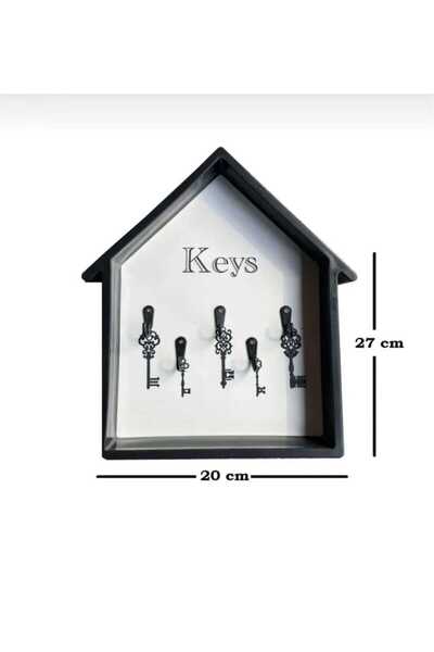 ÇEÇEN HOME Decorative Wooden Patterned Colorful Key Hanger