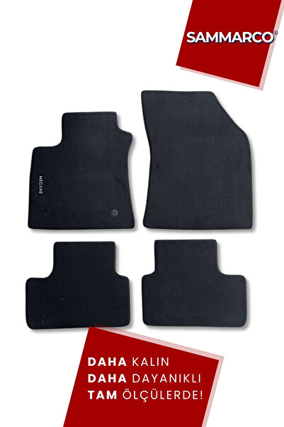 SAMMARCO Renault Megane 4 Sedan 2016 Sonrası Halı Paspas Velur Paspas Kumaş P...