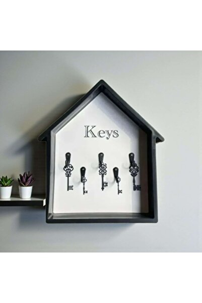 ÇEÇEN HOME Decorative Wooden Patterned Colorful Key Hanger