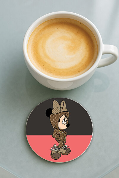 Cekuonline قاعدة كوب دائرية من البليكسي بتصميم مطبوع ميني مفرد