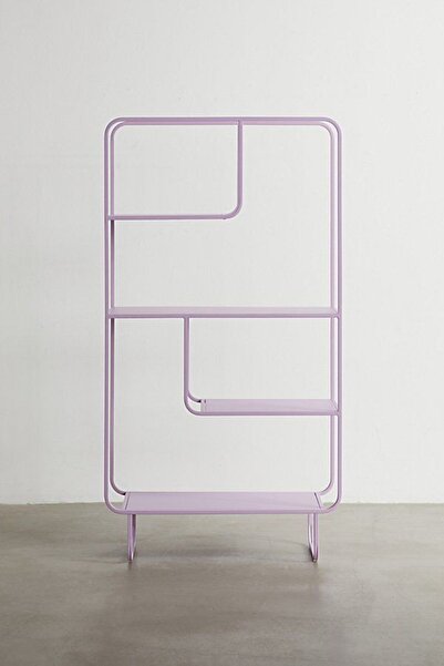 SCY Marenor Dekoratif 4 Raflı Kitaplık Çok Amaçlı Raf (Kırmızı-Sarı-Mavi-Pemb...