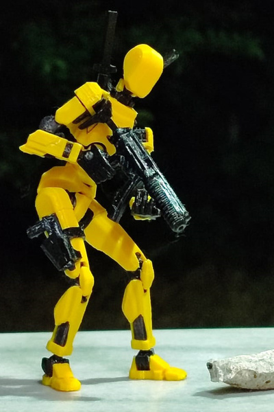 Grand TALİSMAN Oynar Eklemli Hareketli Robot Oyuncak Aksiyon Figürü 3D Baskı dummy 13 cm (Montajlı)