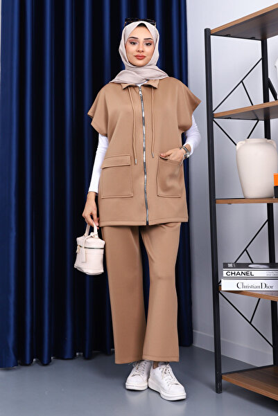 İmajButik Mink Vest and Pants Scuba Suit