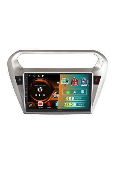 MaxTech Navigatie Peugeot 301 / Citroen C-Elysee (2012-2016) dedicata, 6 GB Ram 128 GB Rom OctaCore, Carplay