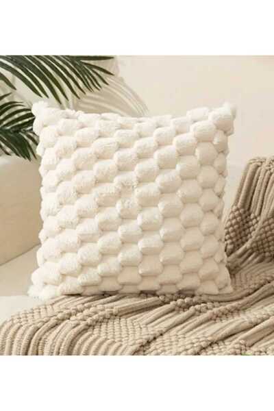 EVREKA 4-Piece Plush White Double-Sided Patterned Decorative Modern Washable Throw Pillow Cover Pillowcase