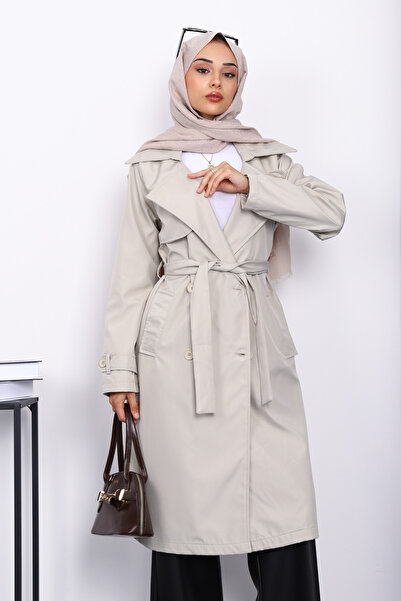 İmajButik Taş Kruvaze Yaka Trençkot