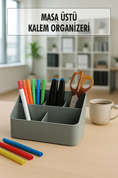 EWs Настільний олівець та органайзер для олівців, сірий