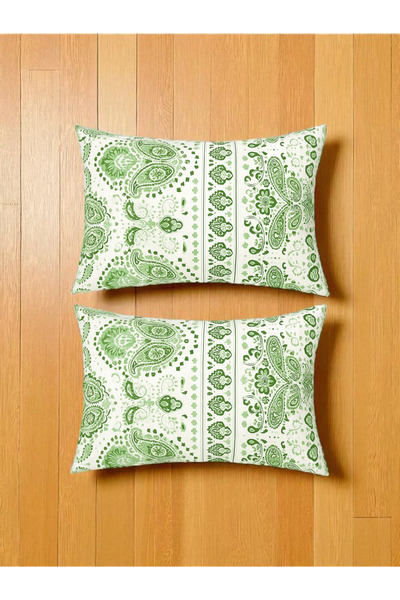 CollessiaHome 100% Cotton Satin Patterned 2-Piece Pillow Case
