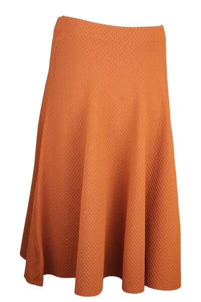 Vero Moda Popcorn Orange Skirt - M, orange, viscose | nylon