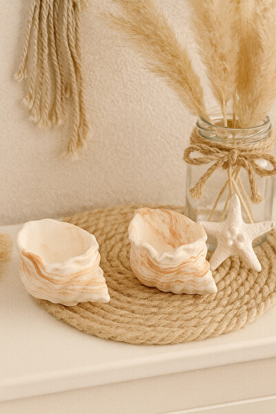 AKANART Studio Decorative Seashell Faucet Jewelry Dish Concrete Object