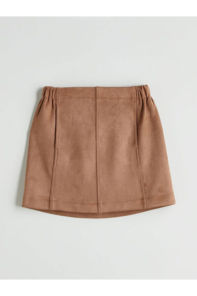 LC Waikiki Create Your Style from Uzg Store | Elastic Waist Suede Girls' Skirt