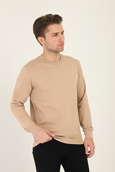 Mavi Soles Standart Fit Normal Kesim Bisiklet Yaka Pamuklu İnce Sweatshirt